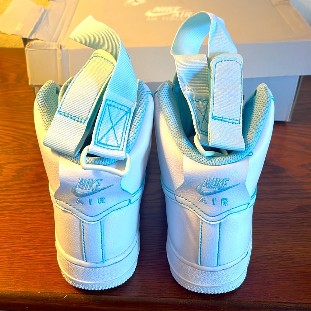 Brand New NIKE AF1 High “Glacier” ICE BLUE COLORWAY by Ron Louis - Picture 5 of 11